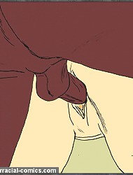 Hot blonde girl hard fucked on this interracial toons