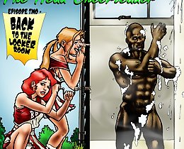 White girl looking on naked niggas in locker room interracial cartoon sex