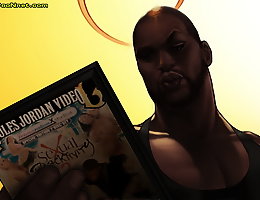 Big black guy and skinny white girl watching porn interracial cartoons