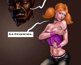 Interracial adult comics Pulled Over with two hotties fucked by black cop