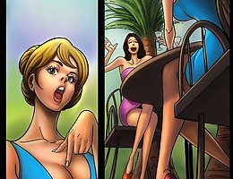 Cartoon porn with the older looser and his hot girlfriend