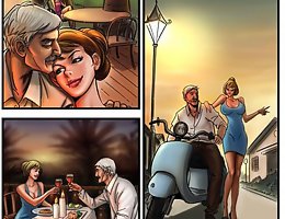 Cartoon porn with the older looser and his hot girlfriend