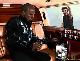 The Apology. A good black & white cartoon lovemaking parody starring Kanye West and also blonde girl