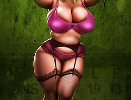 Interracial cartoon porno. The lady screamed during delight and came all over the huge dark shaft plunges in the pussy