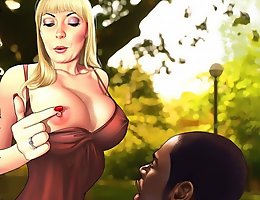 interracial cartoon sex with amazing caucasian blondinet whores which actually prefers huge black color rods much